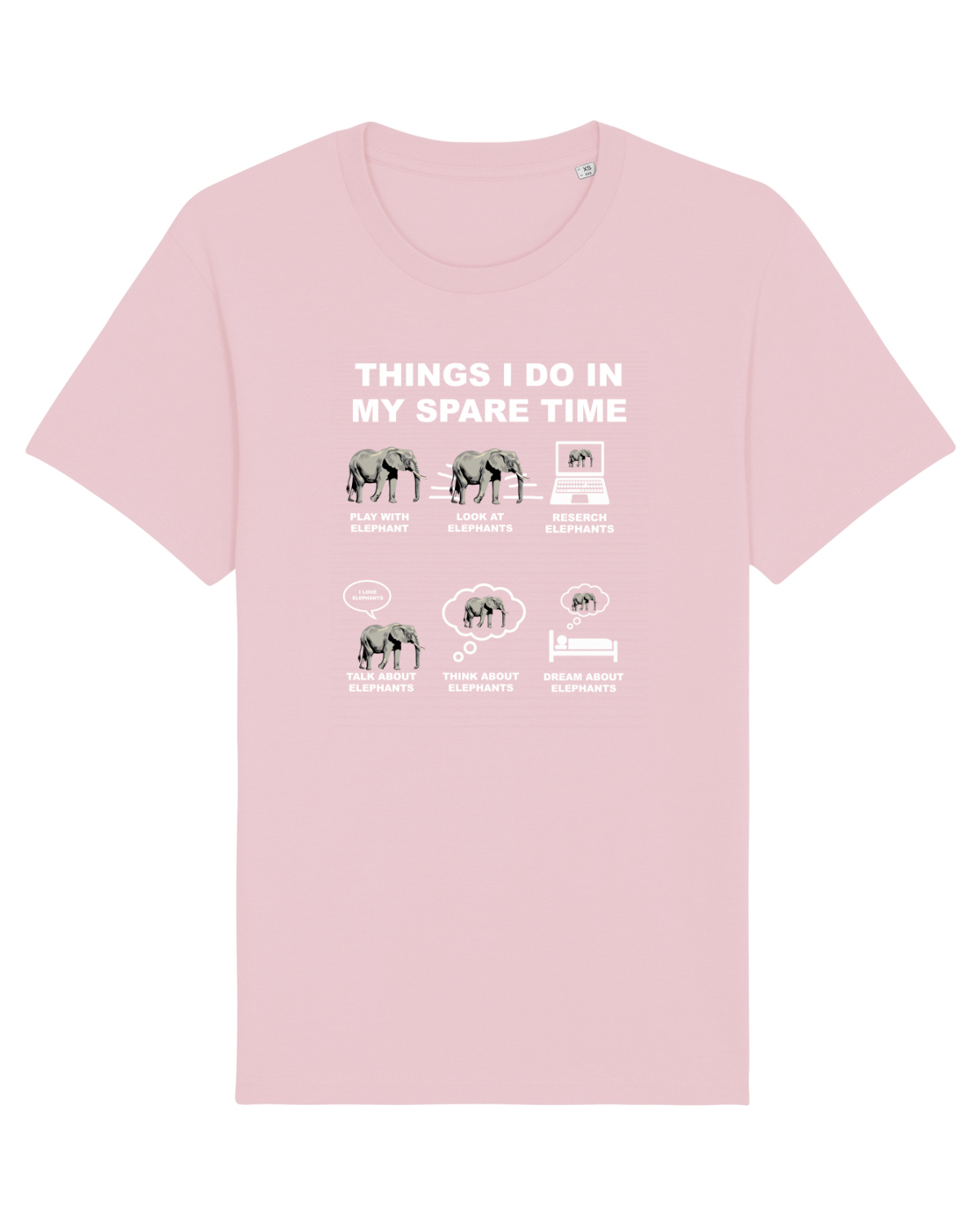 Tricou mânecă scurtă Unisex Rocker Cotton Pink