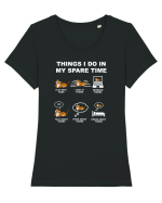 TIGER Tricou mânecă scurtă guler larg fitted Damă Expresser