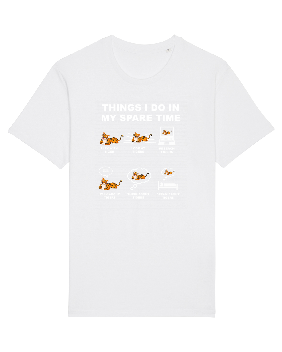 Tricou mânecă scurtă Unisex Rocker White
