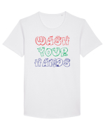 Wash your Tricou mânecă scurtă guler larg Bărbat Skater
