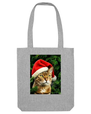 Cat in Christmas tree Heather Grey