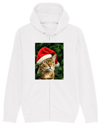 Cat in Christmas tree White