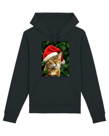 Cat in Christmas tree Black