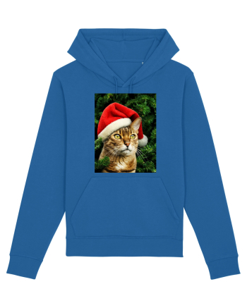Cat in Christmas tree Royal Blue