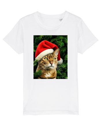 Cat in Christmas tree White