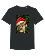 Cat in Christmas tree Tricou mânecă scurtă guler larg Bărbat Skater