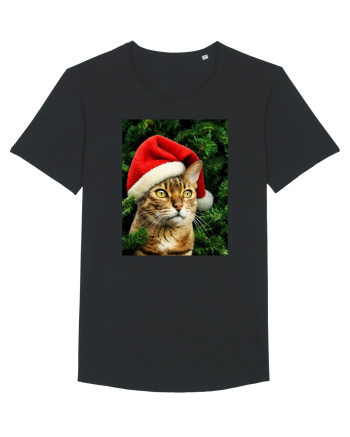Cat in Christmas tree Black