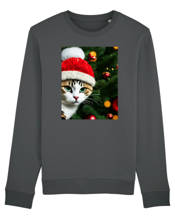 Cat in Christmas tree Anthracite