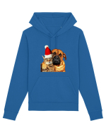 Dogs and cat in Christmas spirit Hanorac Unisex Drummer