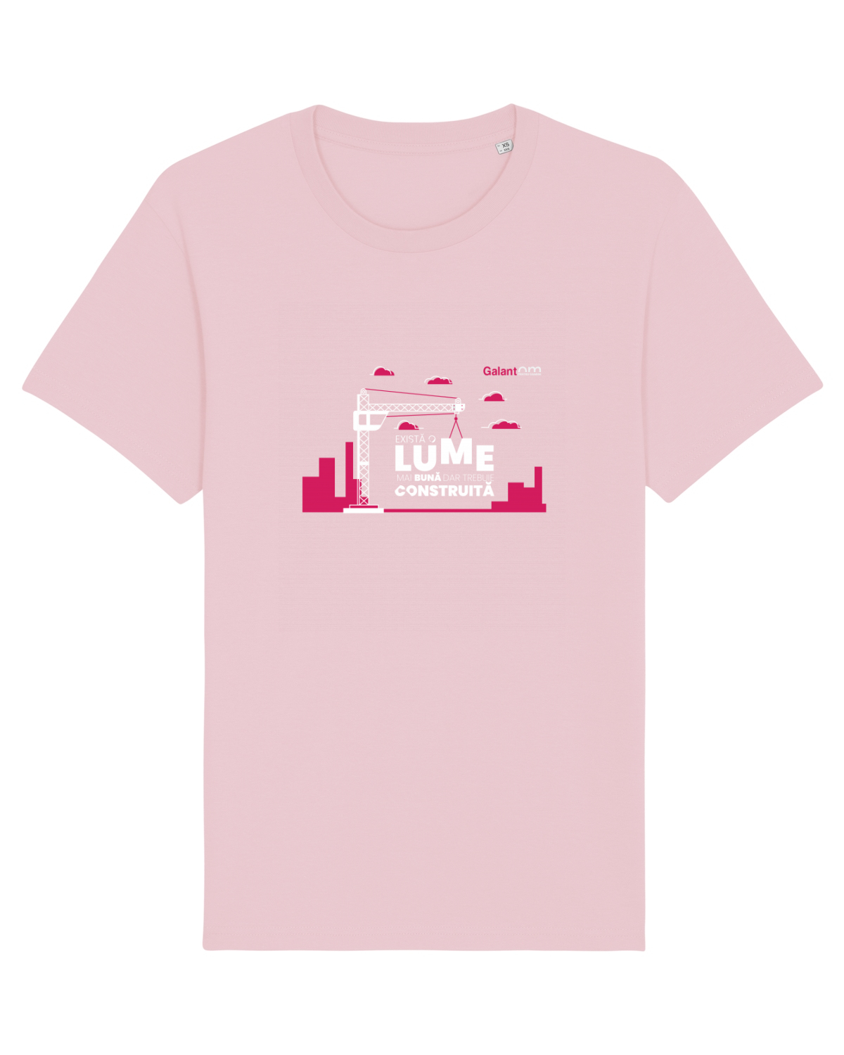 Tricou mânecă scurtă Unisex Rocker Cotton Pink