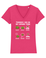 CROCODILE Tricou mânecă scurtă guler V Damă Evoker