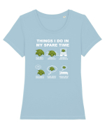 CROCODILE Tricou mânecă scurtă guler larg fitted Damă Expresser