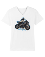 Motorcycles are always fun Tricou mânecă scurtă guler V Bărbat Presenter