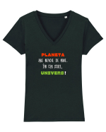 PLANETA ARE NEVOIE DE MINE Tricou mânecă scurtă guler V Damă Evoker
