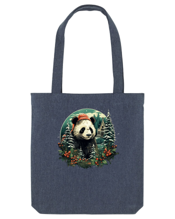 Christmas Panda Midnight Blue
