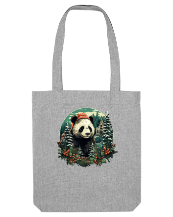 Christmas Panda Heather Grey