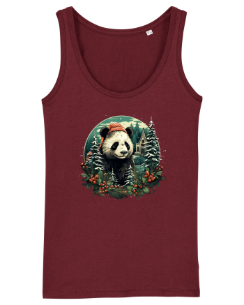 Christmas Panda Burgundy