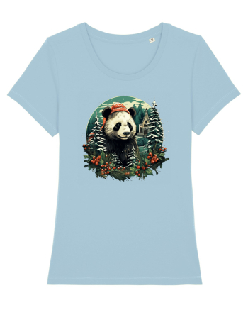 Christmas Panda Sky Blue