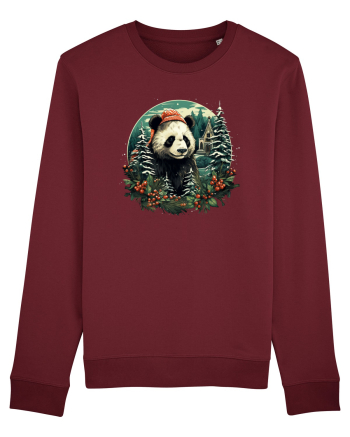 Christmas Panda Burgundy