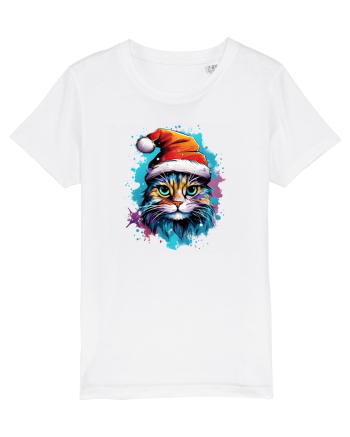 Christmas cat White