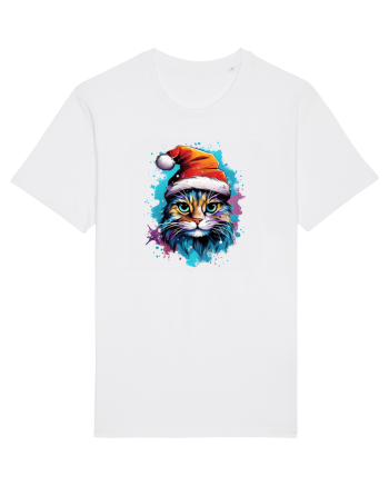 Christmas cat White
