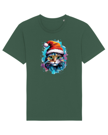 Christmas cat Bottle Green