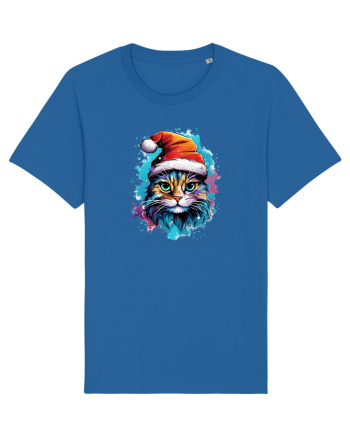 Christmas cat Royal Blue