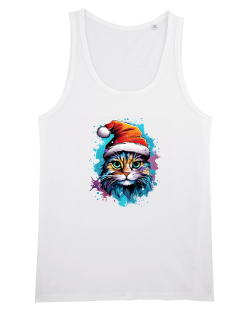 Christmas cat White