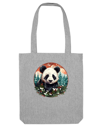 Christmas Panda Heather Grey