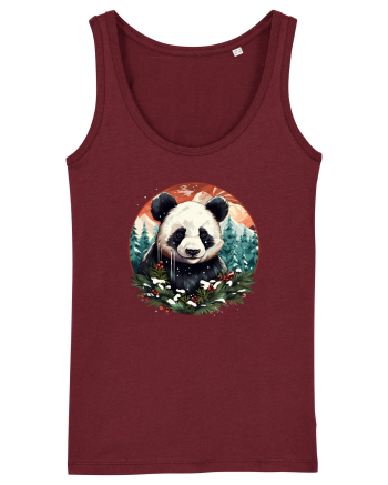 Christmas Panda Burgundy