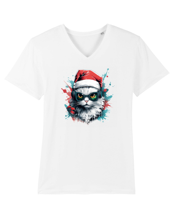 Christmas cat White