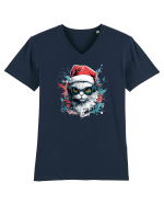 Christmas cat Tricou mânecă scurtă guler V Bărbat Presenter