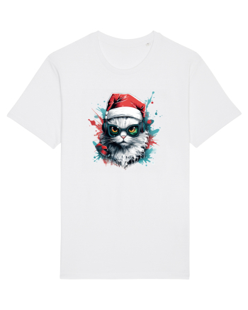 Christmas cat White