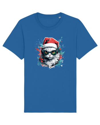 Christmas cat Royal Blue