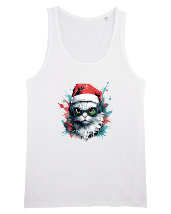 Christmas cat White
