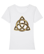 Abstract Tricou mânecă scurtă guler larg fitted Damă Expresser