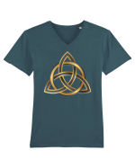 Abstract Tricou mânecă scurtă guler V Bărbat Presenter