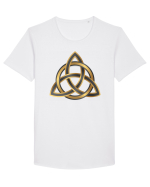 Abstract Tricou mânecă scurtă guler larg Bărbat Skater