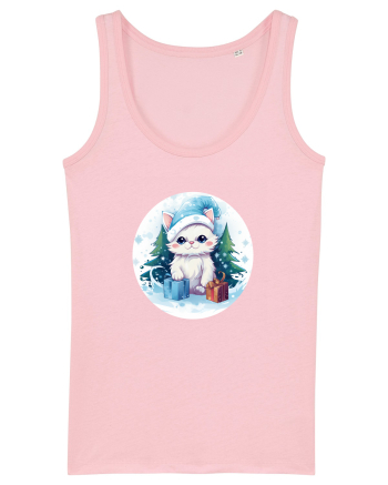 Christmas cat Cotton Pink