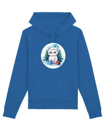 Christmas cat Royal Blue