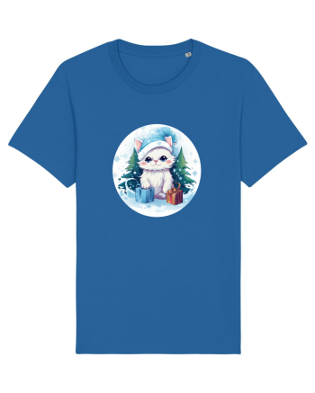 Christmas cat Royal Blue