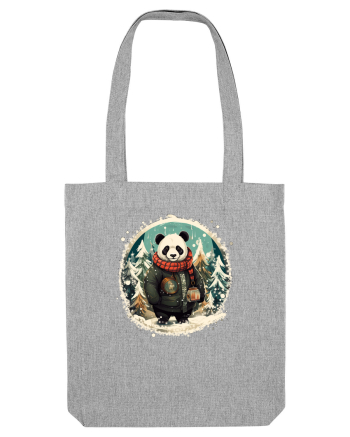 Christmas Panda Heather Grey
