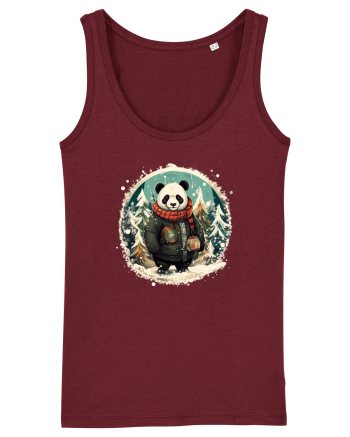 Christmas Panda Burgundy