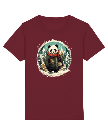 Christmas Panda Burgundy