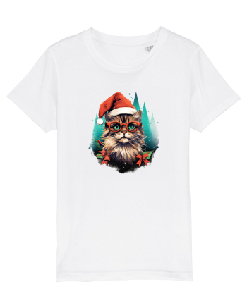 Christmas cat White