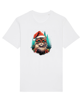 Christmas cat White