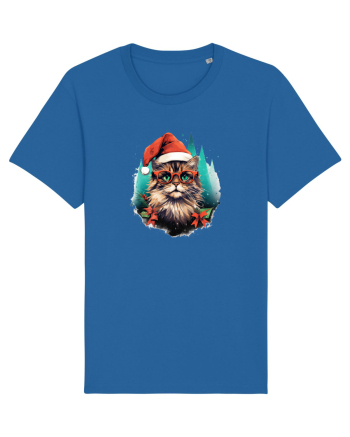 Christmas cat Royal Blue