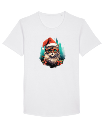 Christmas cat White