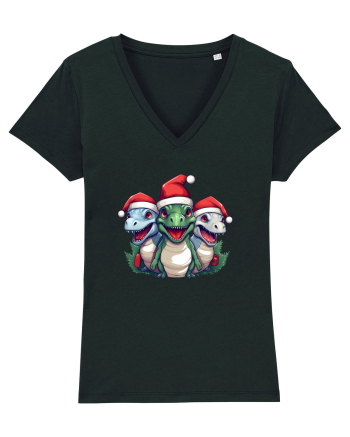 Christmas dinosaur party Black