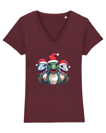 Christmas dinosaur party Burgundy